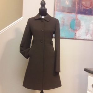 J. Crew/ Chocolate/ Trench Coat/ Size 8 Tall